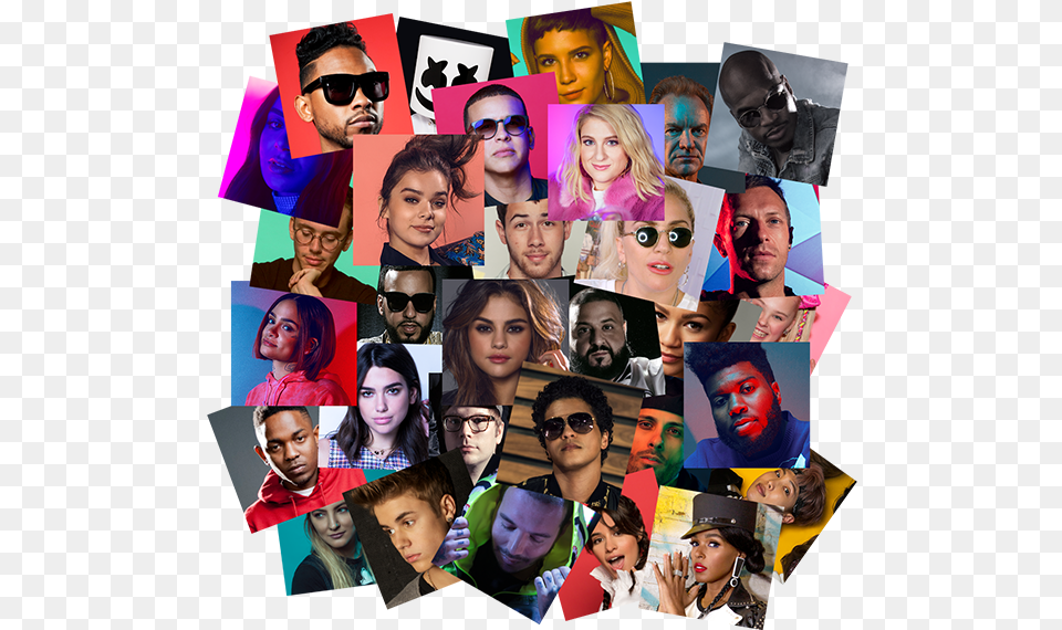 Pop Artists Pop Music Artists Collage, Accessories, Sunglasses, Person, Woman Png