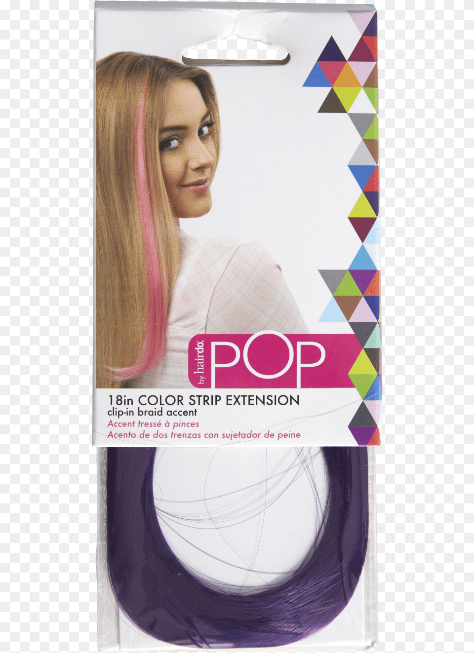 Pop By Hairdo Color Strip Extension, Advertisement, Poster, Adult, Female Png