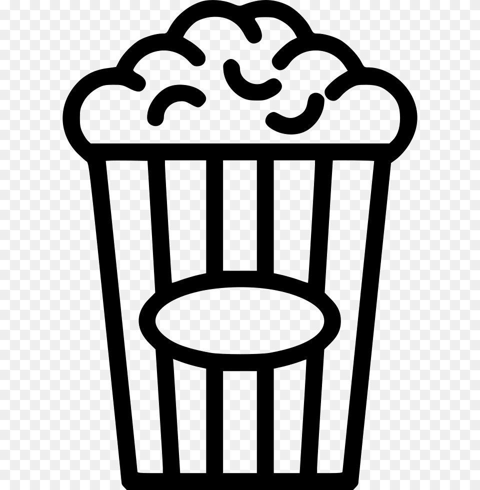 Pop Corn Snack Theater Cinema Movie Icon, Stencil, Cream, Dessert, Food Png Image