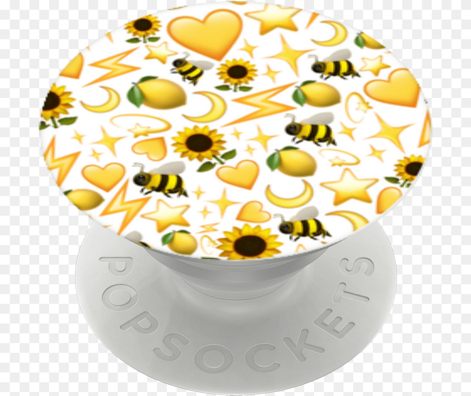 Pop Emoji Yellow Emoji Popsockets Yellow Popsocket Emoji, Meal, Food, Plant, Daisy Png