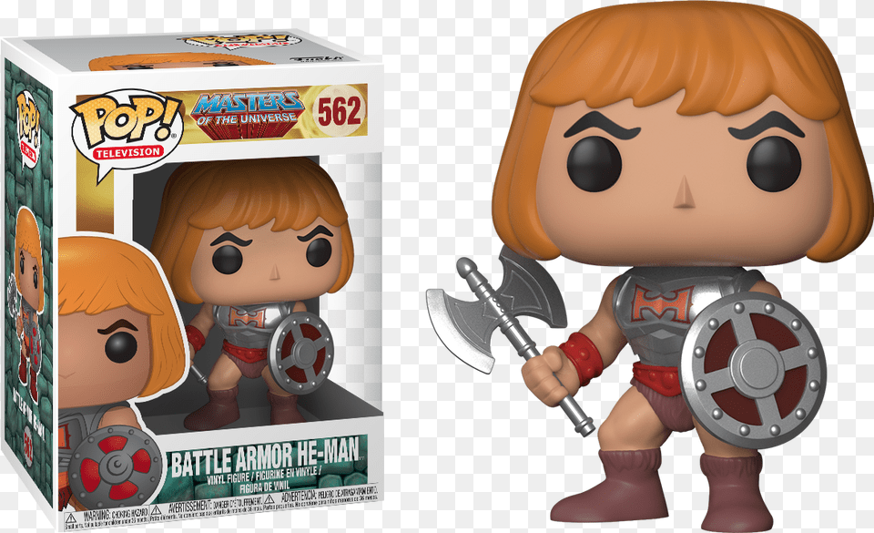 Pop Figure Masters Of The Universe He Man Battle Damaged Battle Armor He Man Funko, Baby, Person, Head, Face Free Transparent Png