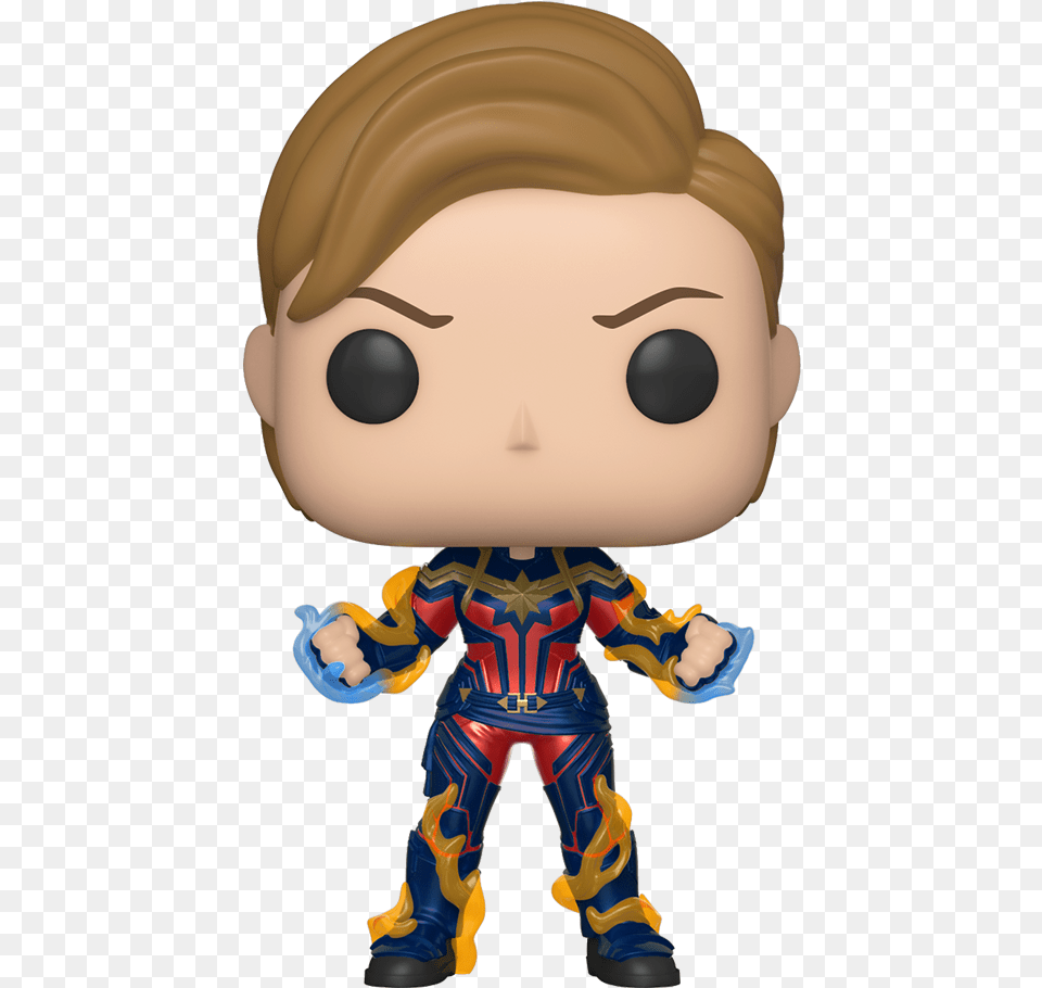 Pop Marvel Avengers Endgame Captain With New Hair Gamestop Captain Marvel, Doll, Toy Free Png Download