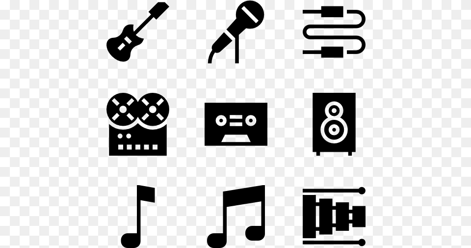 Pop Music Icon, Gray Png