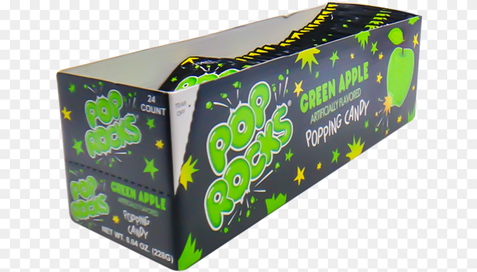 Pop Rocks Green Apple Units Cardboard Packaging, Box, Gum, Food, Sweets Free Png Download
