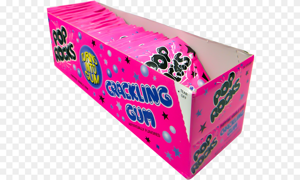 Pop Rocks Popping Bubble Gum 24 Ct Box Box, Food, Sweets Png