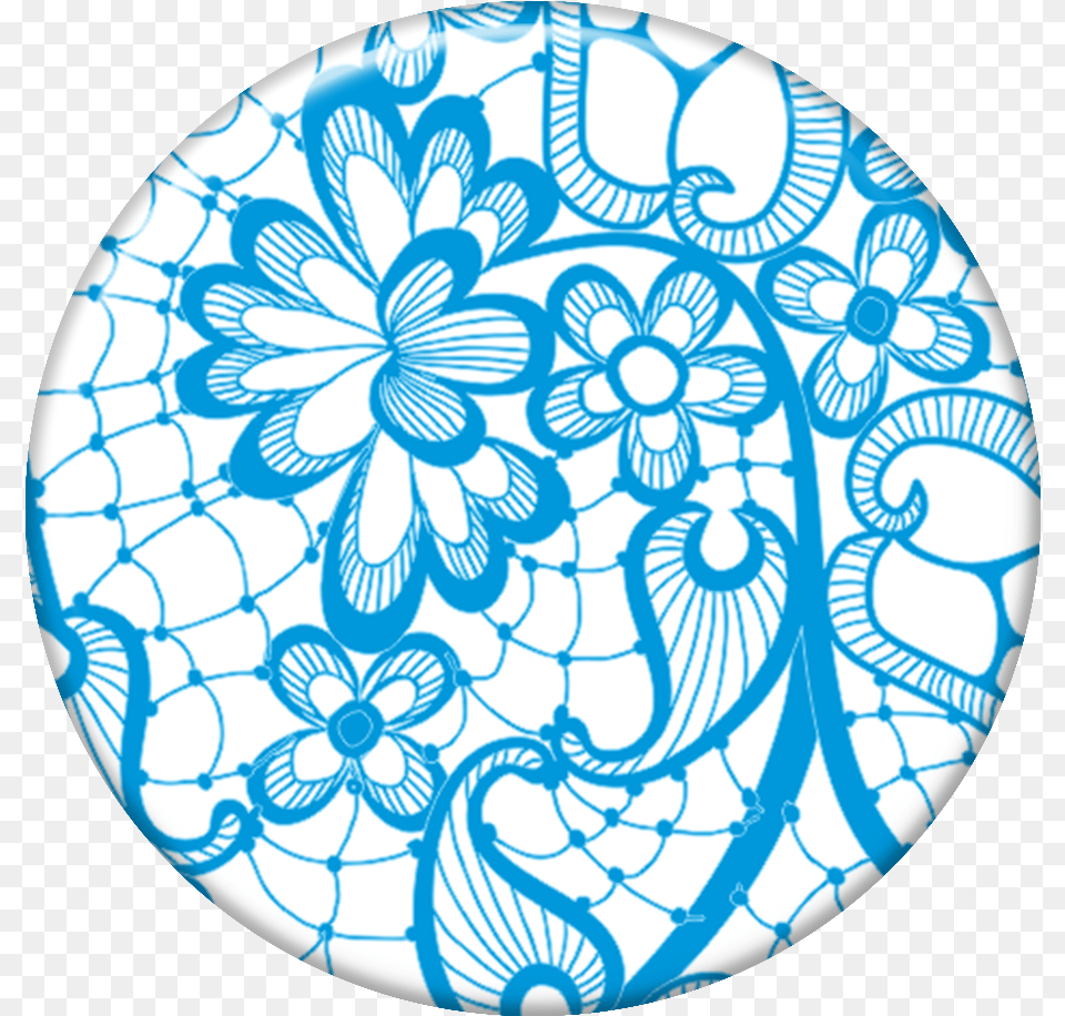 Pop Selfie Renda Azul Circle, Art, Pattern, Porcelain, Pottery Png Image