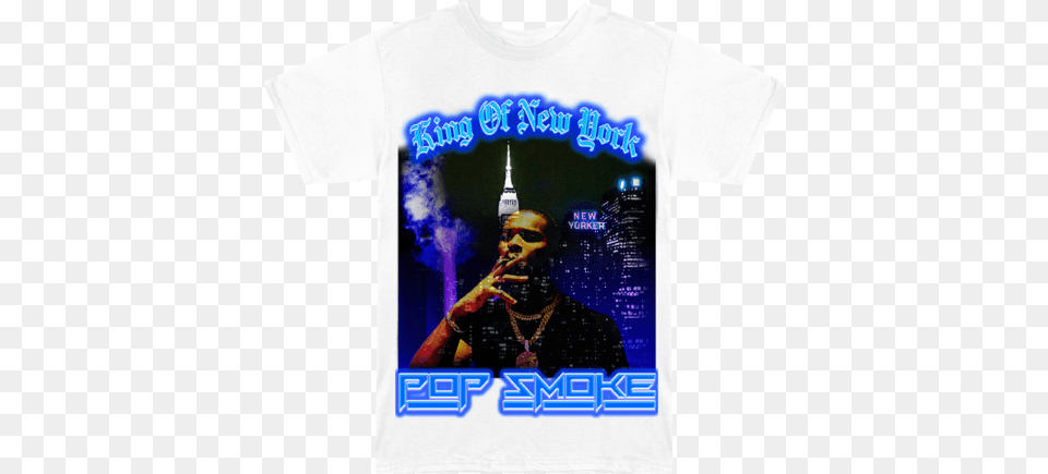 Pop Smoke Official Store King Of New York Pop Smoke Shirt, Clothing, T-shirt, Adult, Male Png