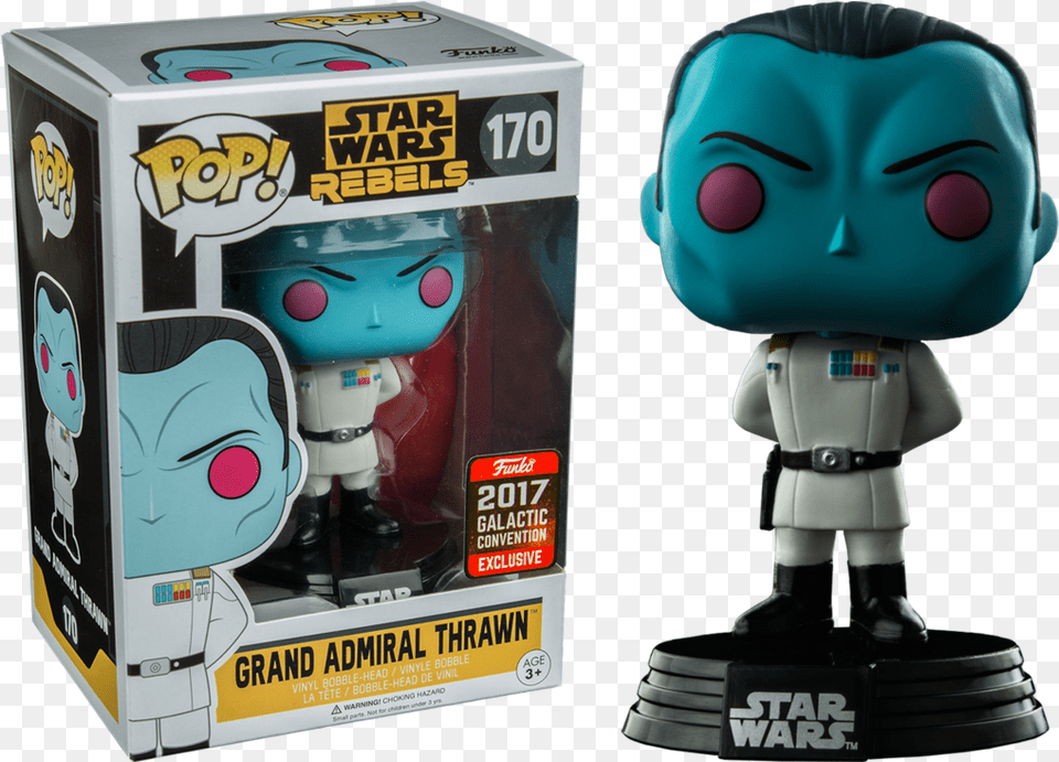 Pop Star Wars Rebels Grand Admiral Thrawn Funko Pop, Robot, Person, Face, Head Free Transparent Png