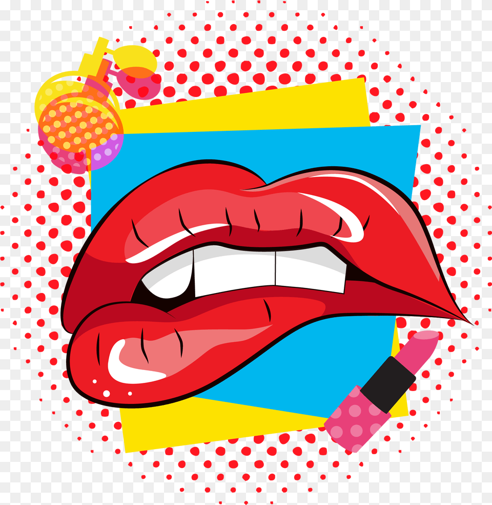 Pop Style Red Lips Lipstick Perfume And Vector, Art, Graphics, Animal, Fish Png