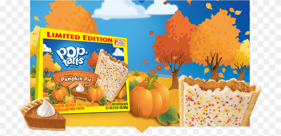 Pop Tarts Target Ends 1125 Kellogg39s Limited Edition Pumpkin Pie Pop Tarts, Food, Snack, Advertisement, Cream Free Png Download