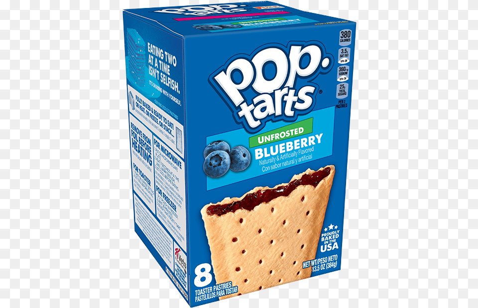 Pop Tarts Unfrosted Blueberry, Bread, Cracker, Food, Berry Free Transparent Png