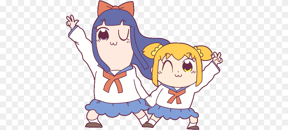 Pop Team Epic, Baby, Cartoon, Person, Book Free Png Download
