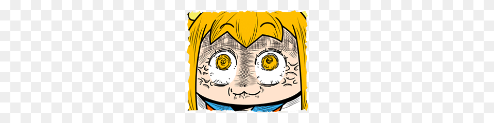 Pop Team Epic Moving Sticker Line Stickers Line Store, Book, Comics, Publication, Manga Free Transparent Png