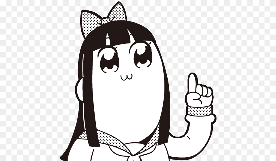 Pop Team Epic Pipimi, Stencil, Body Part, Finger, Hand Free Png Download