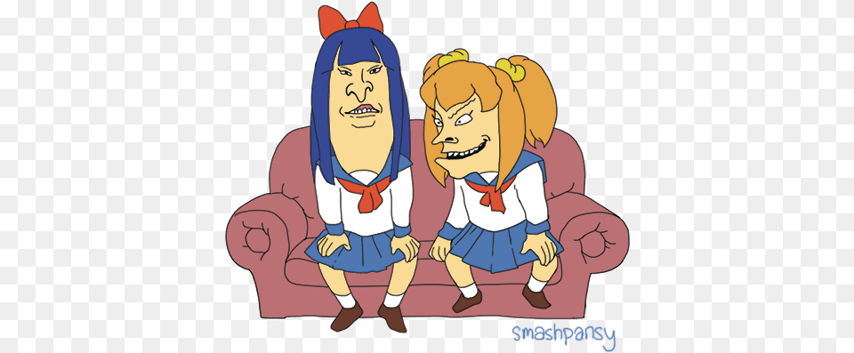 Pop Team Epic Poptepipic Popuko Pipimi Bkub Beavis And Butthead Pop Team Epic, Book, Comics, Publication, Baby Png