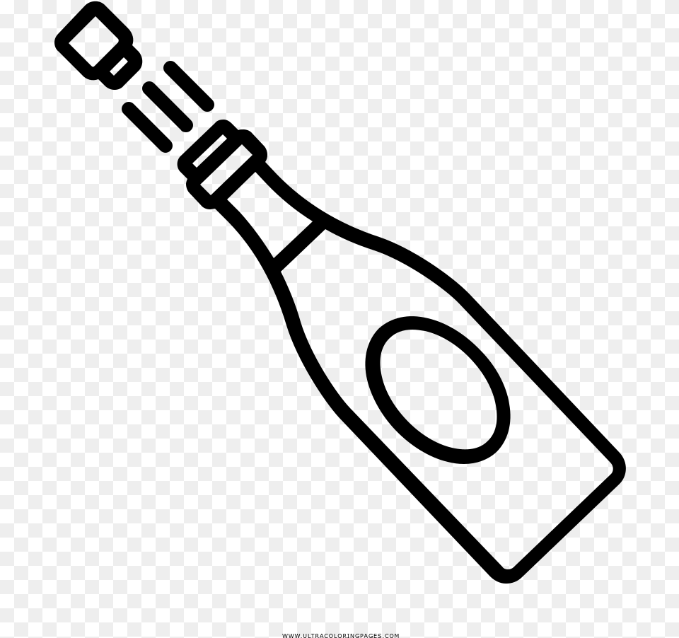 Pop The Champagne Coloring, Gray Png Image