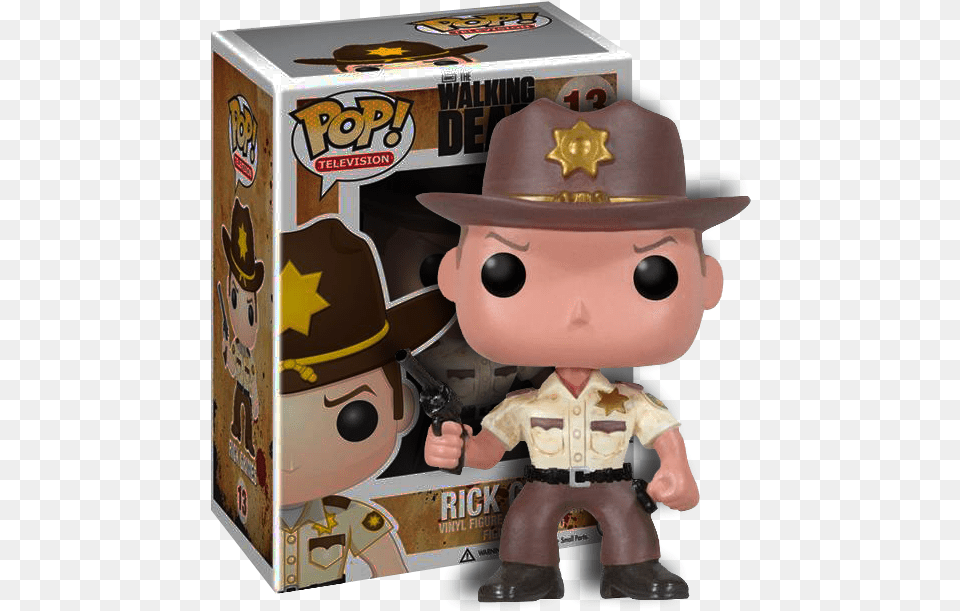 Pop The Walking Dead Rick Grimes, Clothing, Hat, Baby, Person Free Png