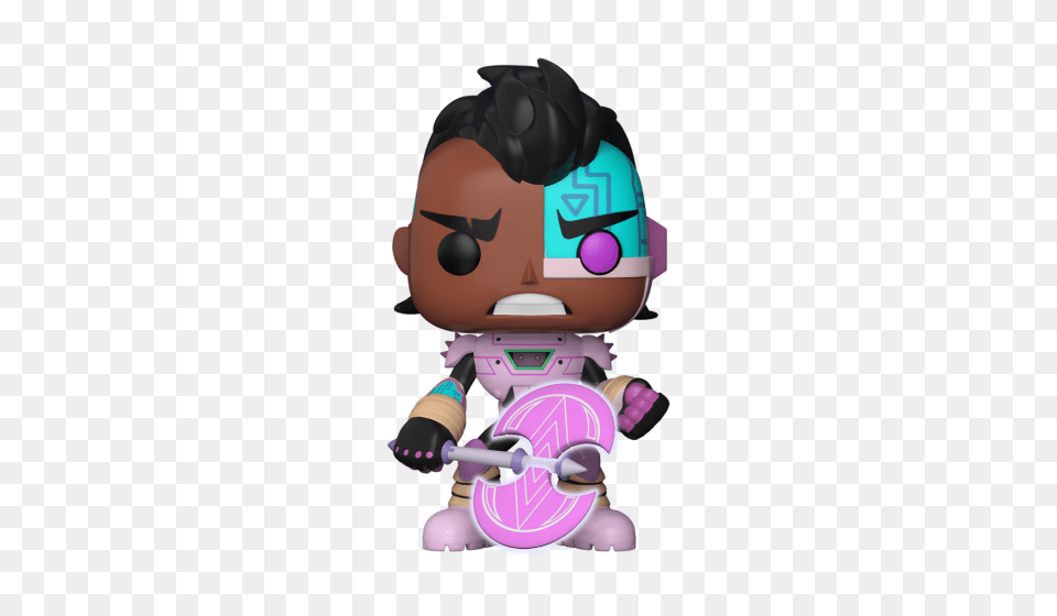 Pop Tv Teen Titans Go Cyborg With Glow Axe, Baby, Person, Toy Free Transparent Png