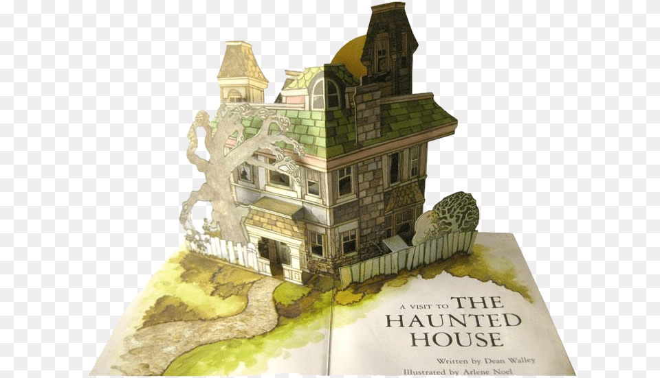 Pop Up Book Vintage Haunted House, Architecture, Building, Cottage, Housing Free Png