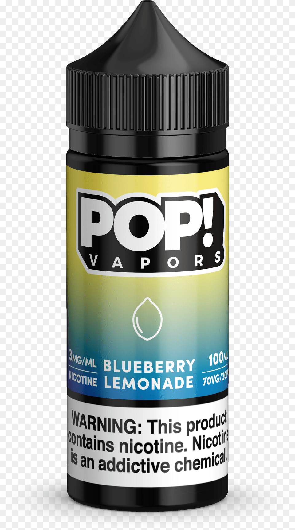 Pop Vapors Blueberry Lemonade, Bottle, Shaker, Cosmetics Free Png Download