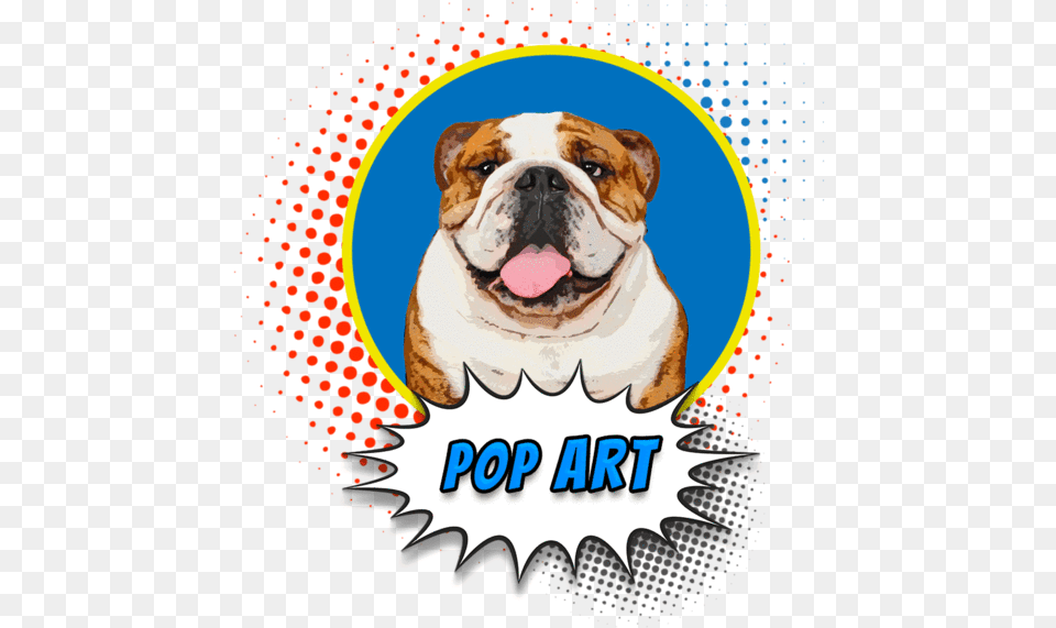 Pop Your Pup Pop Art Circular Halftone Pattern, Animal, Canine, Dog, Mammal Free Png