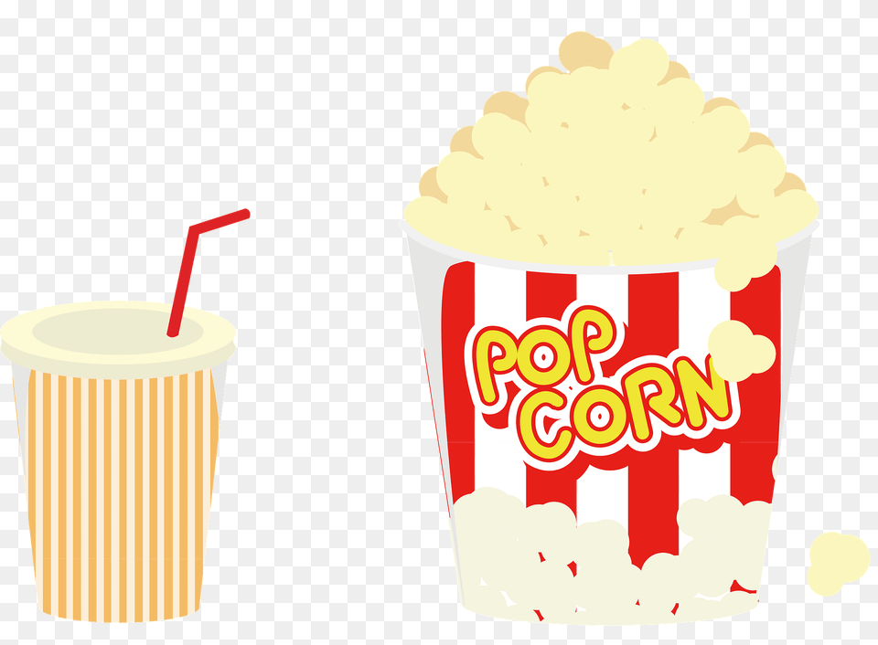 Popcorn And Juice Snack Clipart, Food Png Image