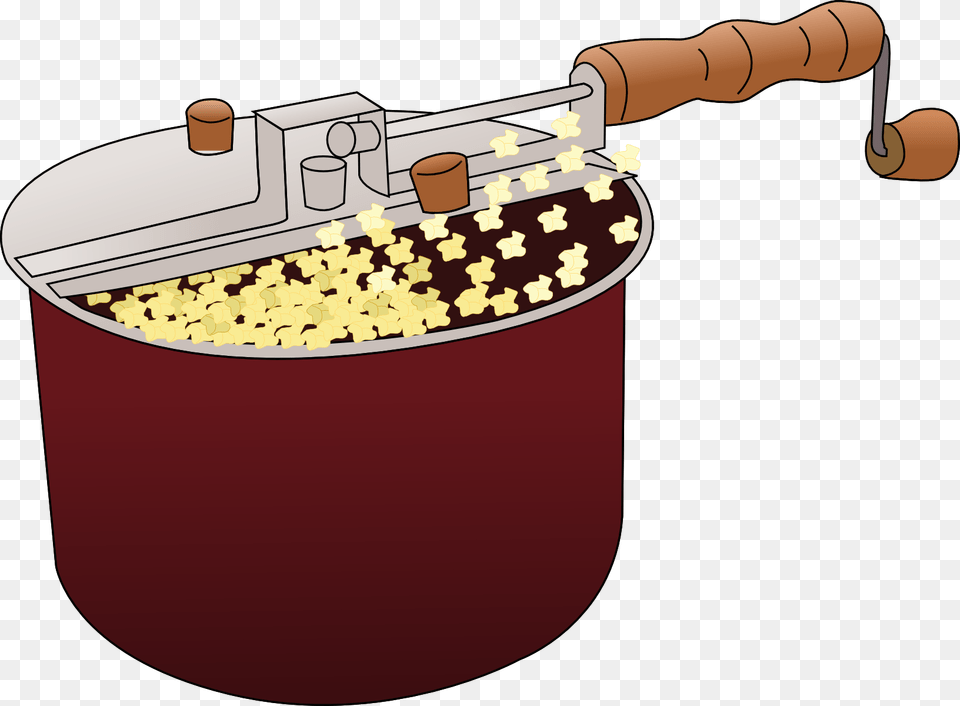 Popcorn Bowl Clipart Popcorn In A Pot Clipart, Food, Dynamite, Weapon Png Image