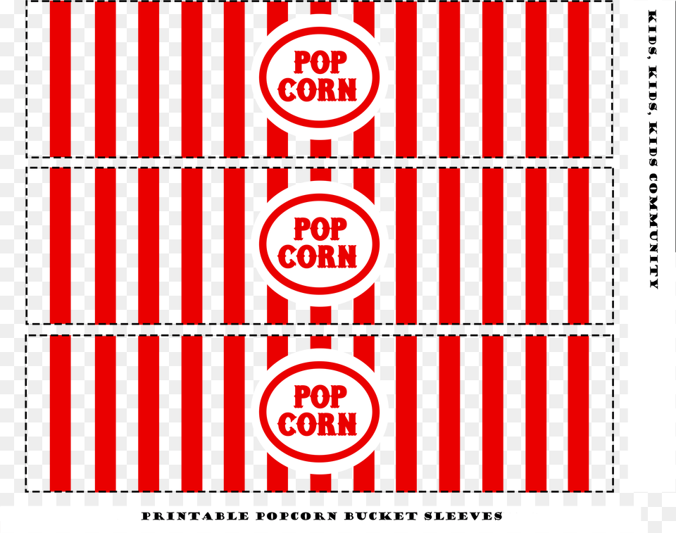 Popcorn Bucket Sleeves Movie Night Printables Free Png Download