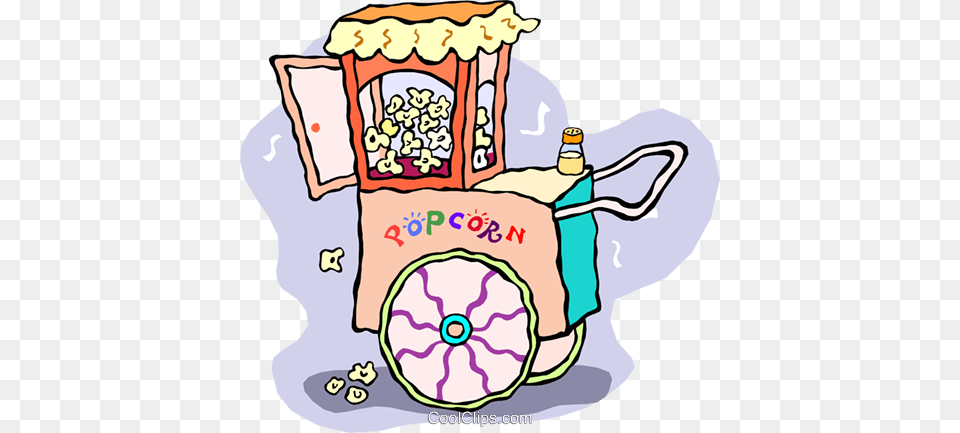 Popcorn Cart Royalty Vector Clip Art Illustration, Baby, Person, Bag, Face Png Image