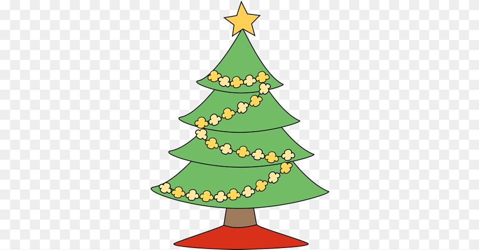 Popcorn Christmas Tree Clip Art Popcorn Christmas Tree, Christmas Decorations, Festival, Plant, Star Symbol Png Image