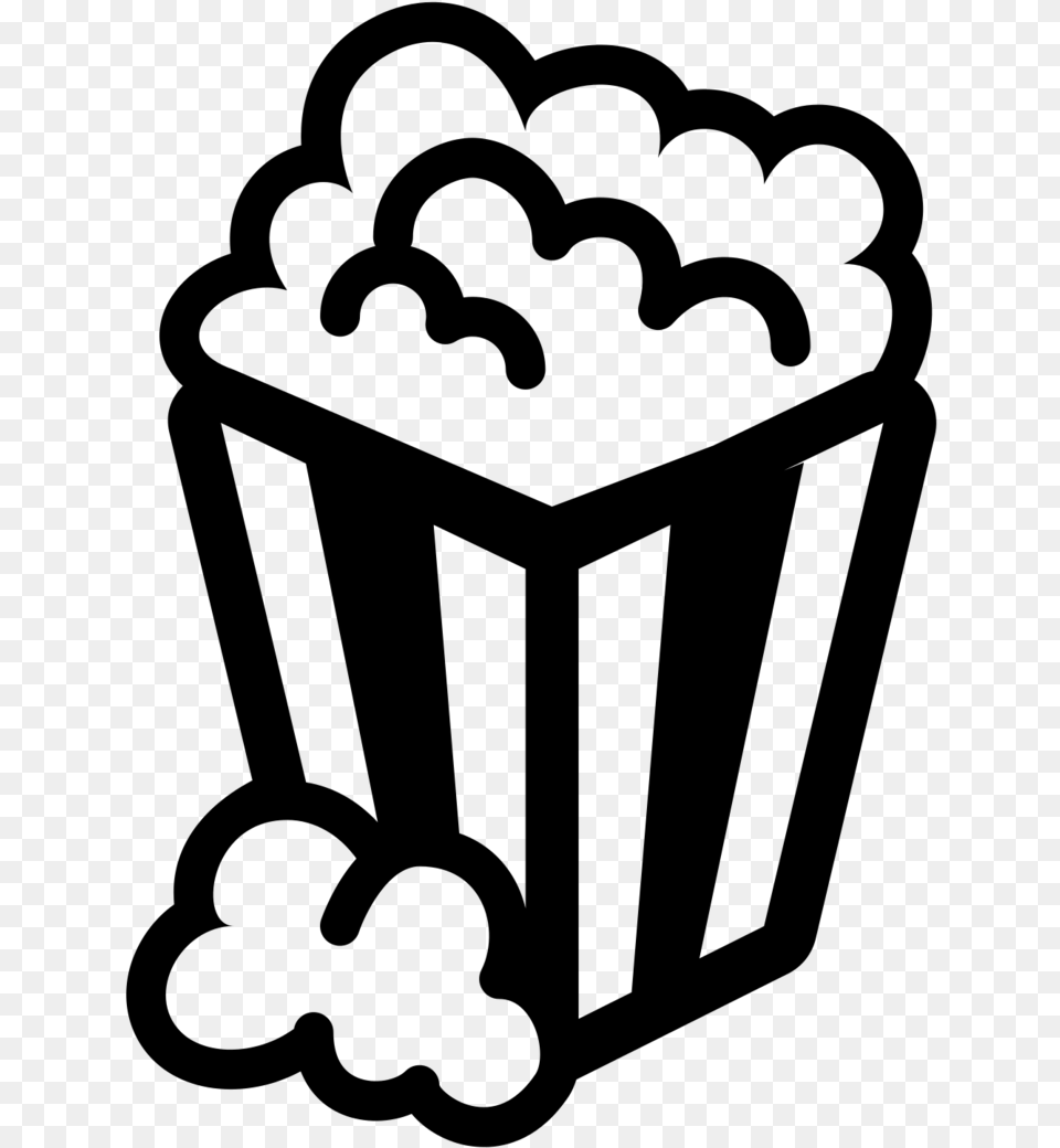 Popcorn Icon Popcorn Black And White, Gray Free Png