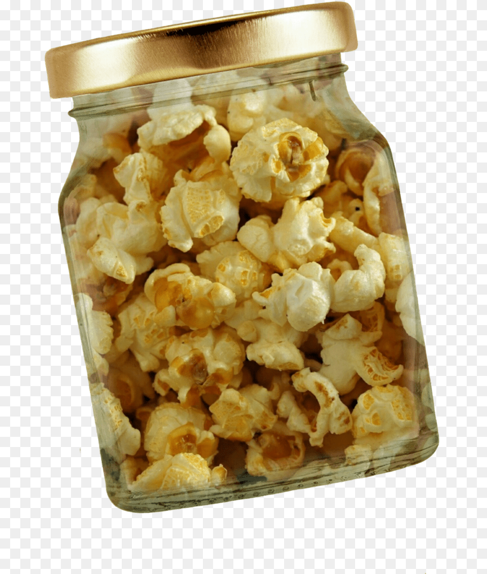 Popcorn In Jar Popcorn, Food, Snack, Cream, Dessert Free Png Download