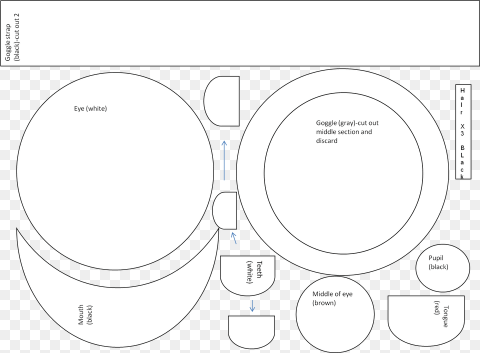 Popcorn Kernel Template Cliparts Co Cut Out Printable Minion Goggles Printable, Disk, Chart, Plot Png Image