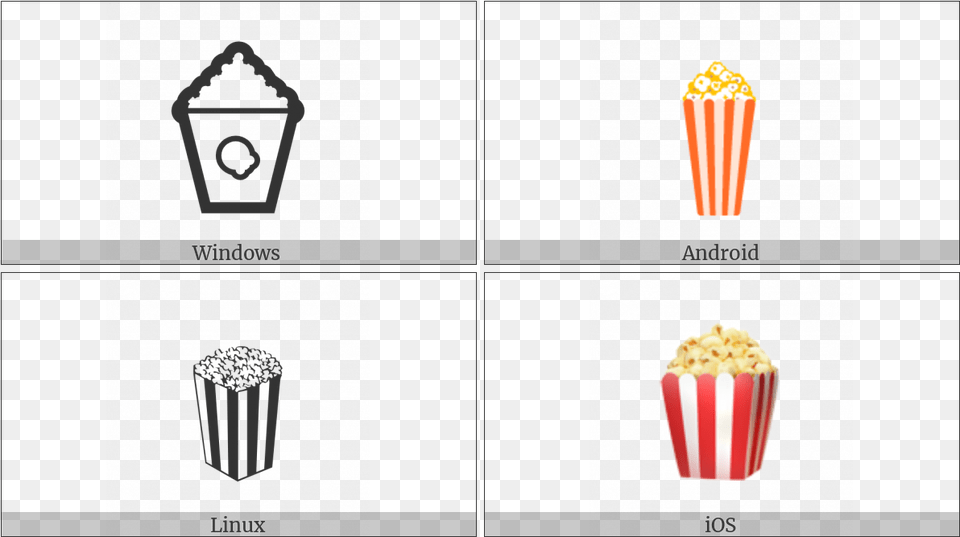 Popcorn On Various Operating Systems Junk Food, Snack Free Png Download