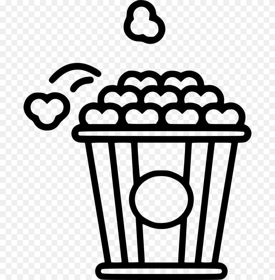 Popcorn Popcorn Icon, Stencil, Food Png Image