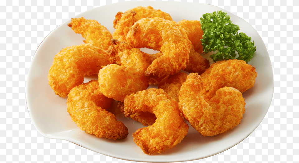 Popcorn Shrimp Shrimp Nuggets, Plate, Food, Fried Chicken Png