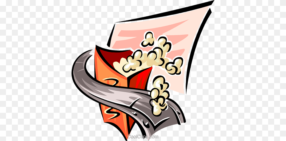 Popcorn With Film Motif Royalty Free Vector Clip Art Illustration Png Image