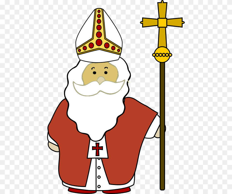 Pope Catholic Church Clip Art Bishop Clipart, Cross, Symbol, Baby, Person Free Png Download