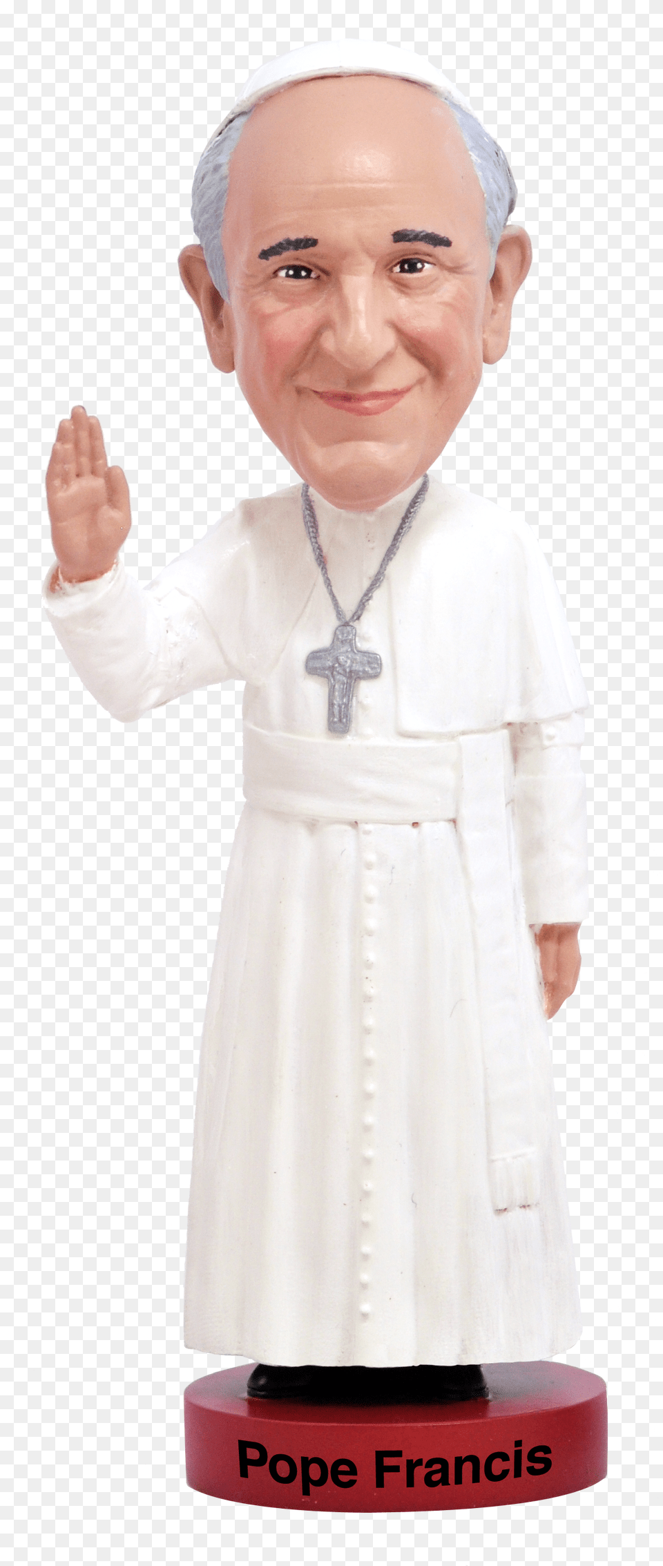 Pope Francis Bobblehead Pope Francis Bobble Head, Woman, Person, Hand, Finger Png Image