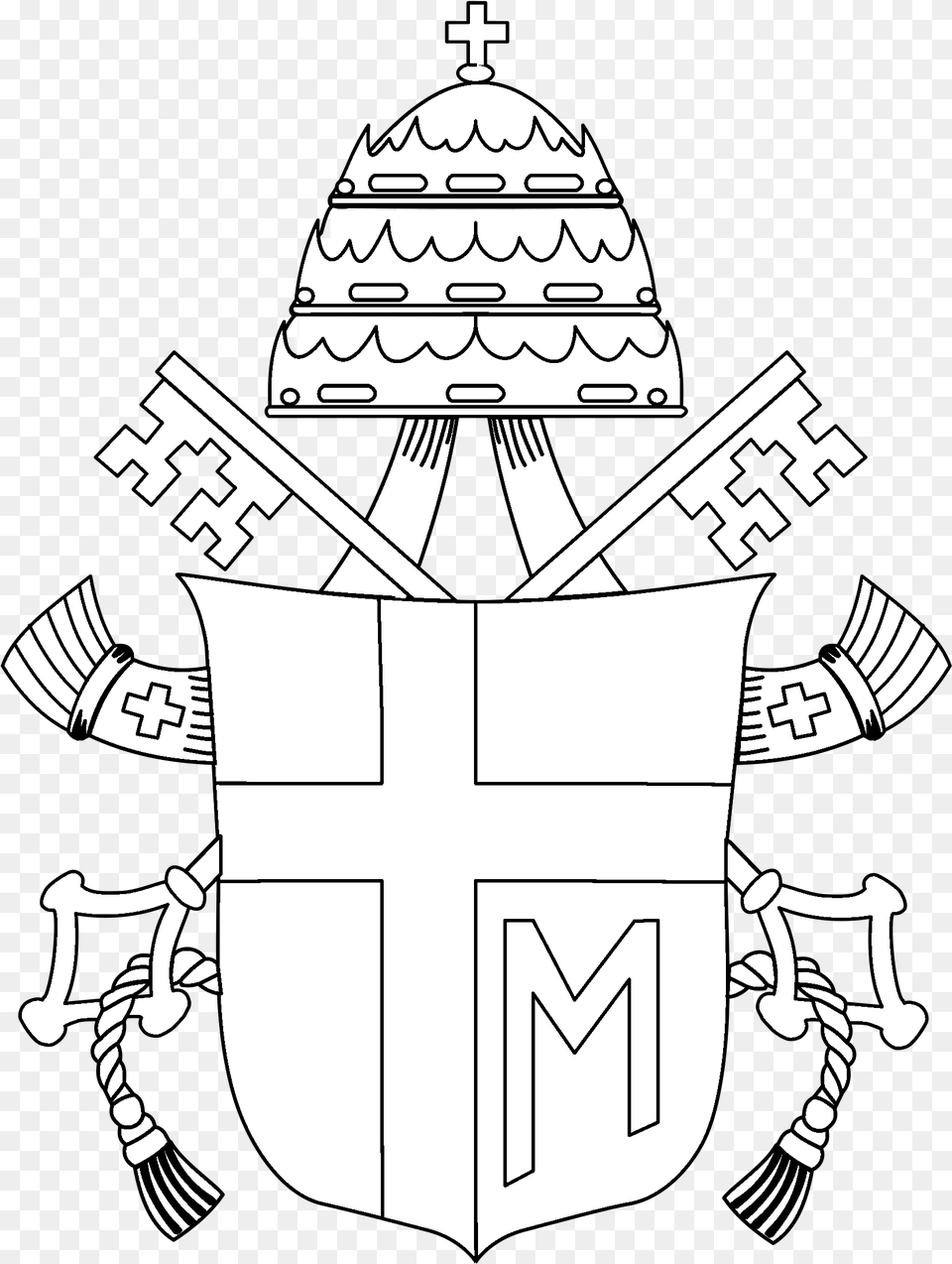 Pope Logo Black And White, Emblem, Symbol, Adult, Female Free Png Download