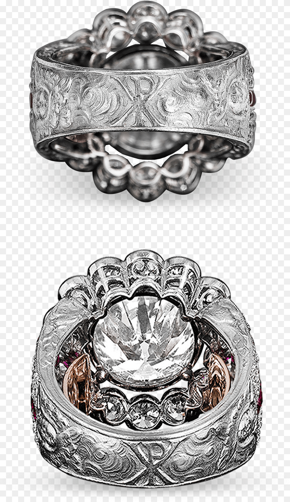Pope Paul Viu0027s Diamond Ring Titanium Ring Titanium Ring, Accessories, Jewelry, Silver, Gemstone Free Png