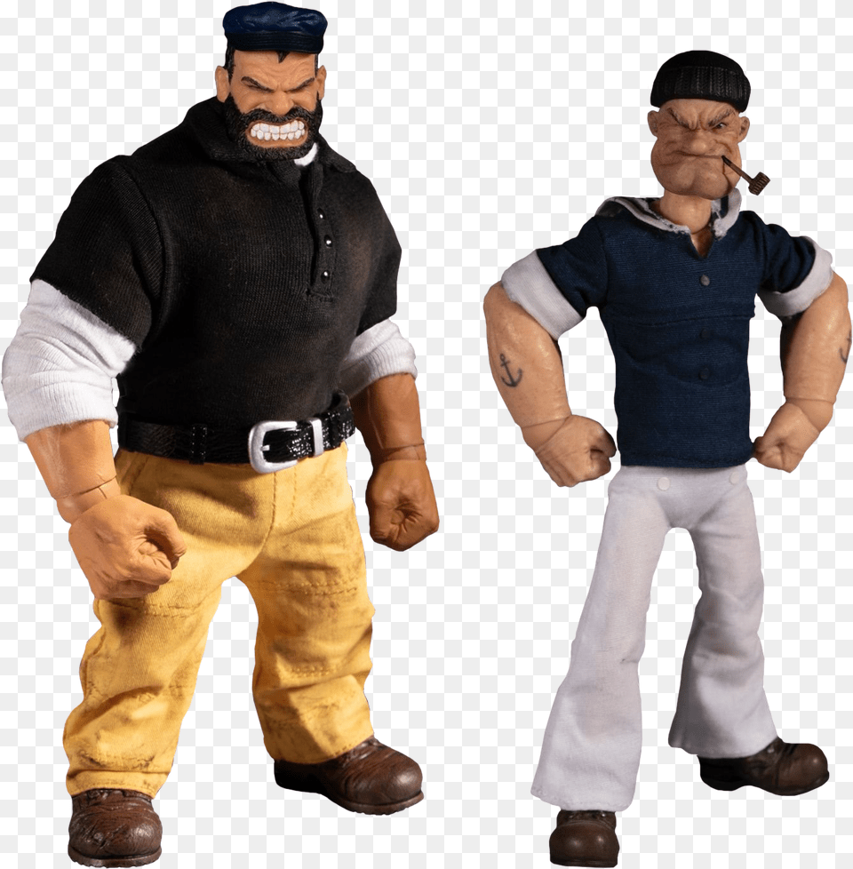 Popeye Amp Brutus One Popeye Action Figures, Figurine, Smoke Pipe, Adult, Male Free Transparent Png