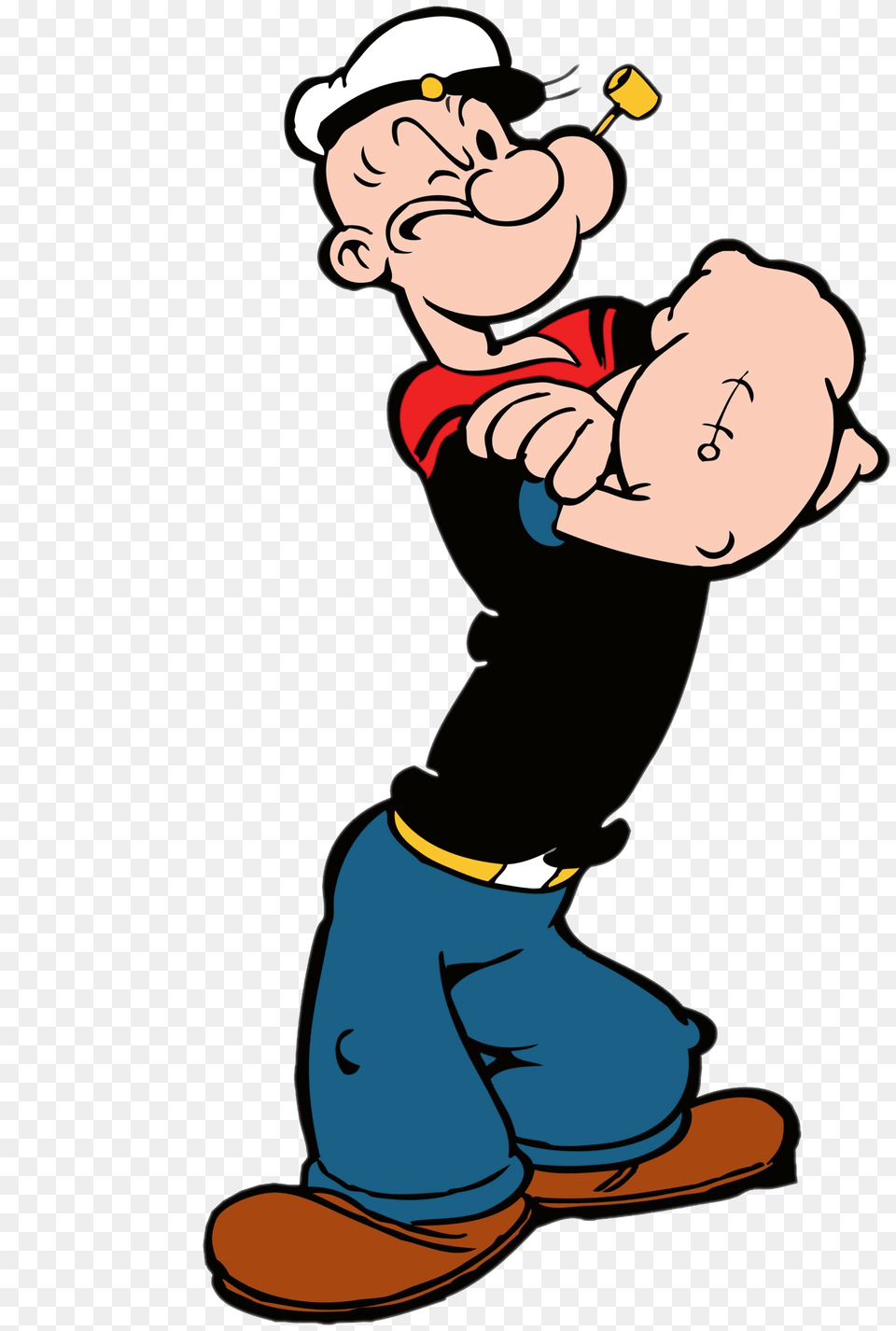 Popeye Arms Crossed Transparent, Cartoon, Baby, Person, Clothing Png Image
