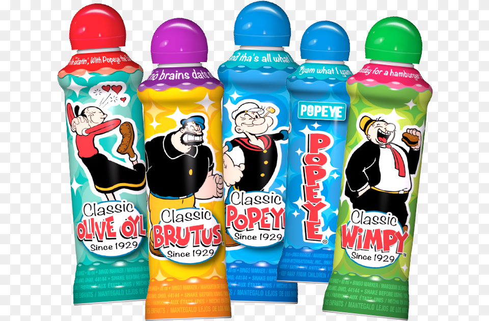 Popeye Bingo Ink Markers Plastic Bottle, Baby, Person, Helmet, Face Free Png