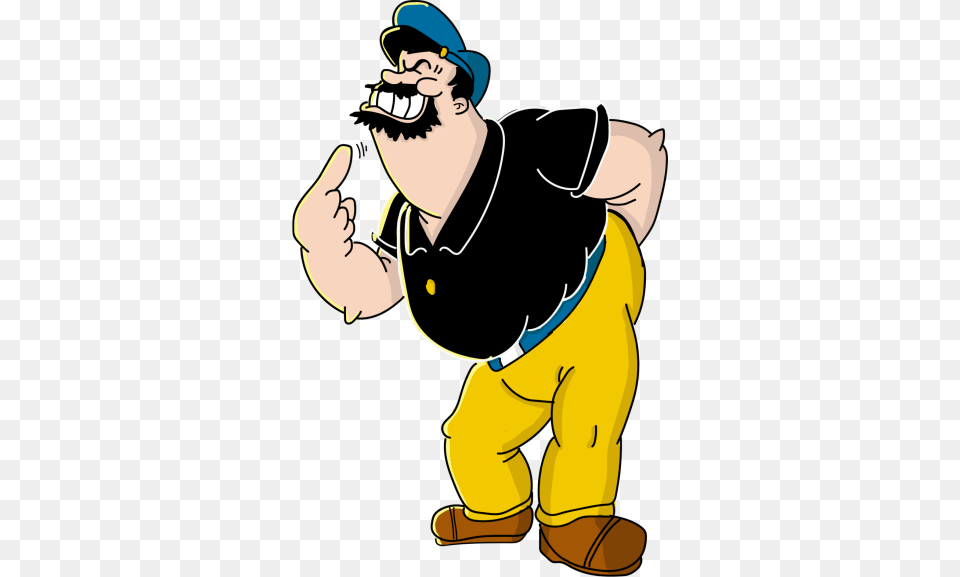Popeye Brutus 2 Popeye And Bluto, Baby, Person, Cartoon, Face Free Png Download