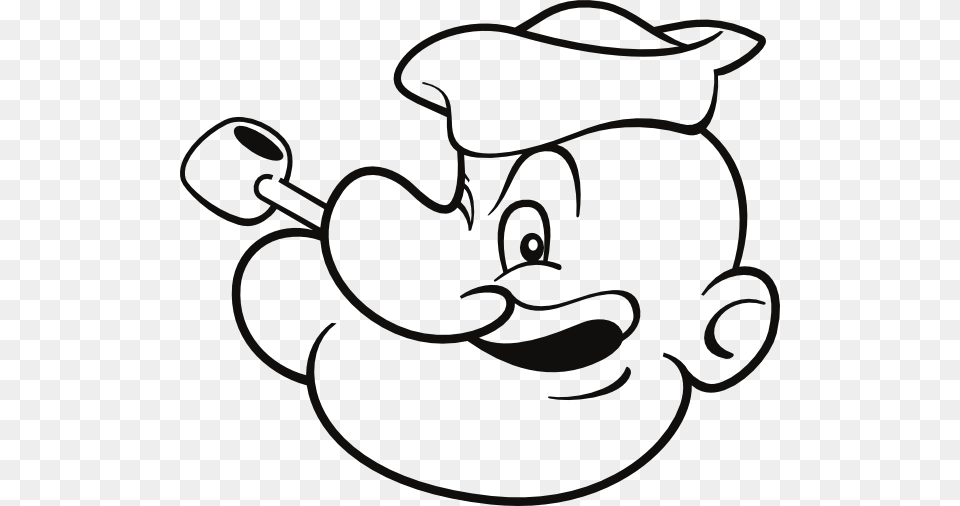 Popeye Clip Art, Stencil, Cutlery, Drawing Png Image