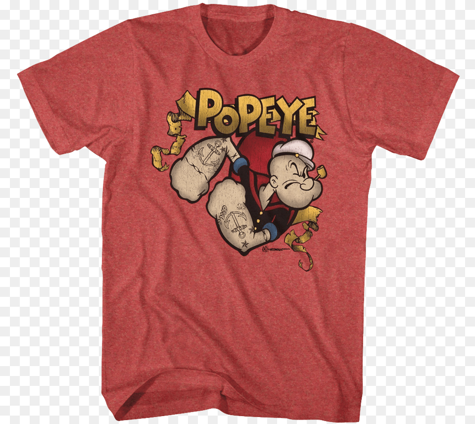 Popeye Gold Banner T Shirt Sublime Under The Sea T Shirt, Clothing, T-shirt, Baby, Person Free Png