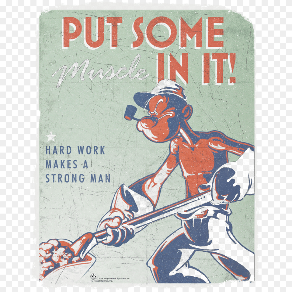 Popeye Hard Work Juniors Tank Poster, Book, People, Person, Publication Png