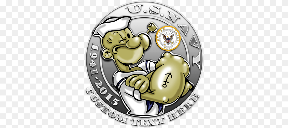 Popeye Navy, Coin, Money Free Png