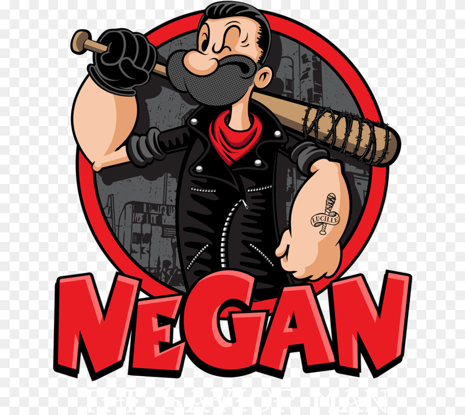 Popeye Negan Transparent Cartoons Popeye The Sailor Man Memes, Person, People, Adult, Male Free Png